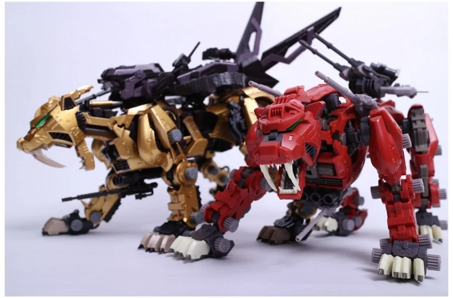 БТ Модели Строительные наборы: ZOIDS EZ-016 Saber Tiger Gold 1: 72 Масштаб полное действие пластиковый комплект сборка модели на день рождения рождественские подарки