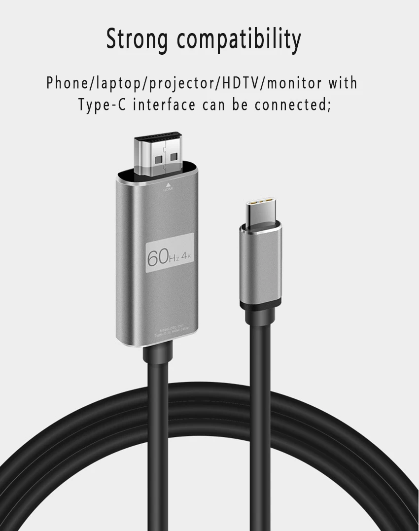 Тип usb C к HDMI 4 K UHD кабель, benfei USB 3,1 Тип C к HDMI адаптер мужчинами позолоченные шнур