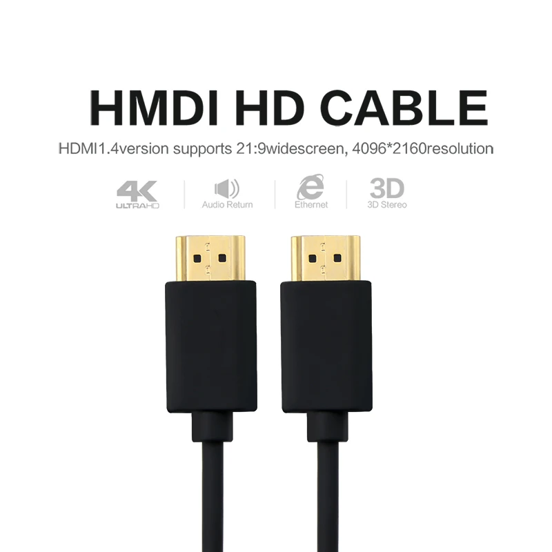 QGeeM HDMI кабель видео кабели позолоченный мужской 1,4 1080P 3D кабель для Apple tv lcd PS3 PS4 проектор компьютер HDMI 4K адаптер