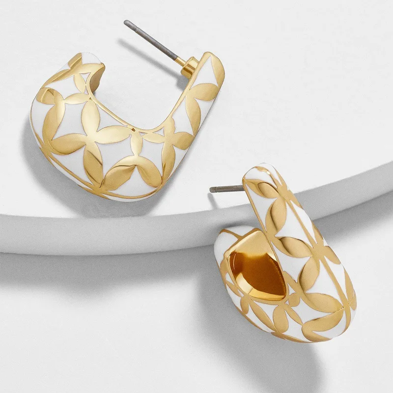 2 красочные картины маслом цветок Геометрическая Сумка Форма Эффектные серьги