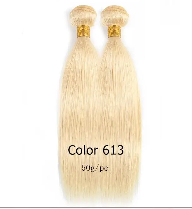 50g 613 Bobbi коллекция 2 пучка 50 г/шт. Омбре мед блонд темно-коричневый индийские волосы переплетения короткий Боб Стиль Прямые не Реми человеческие волосы - Цвет волос: 50g 613