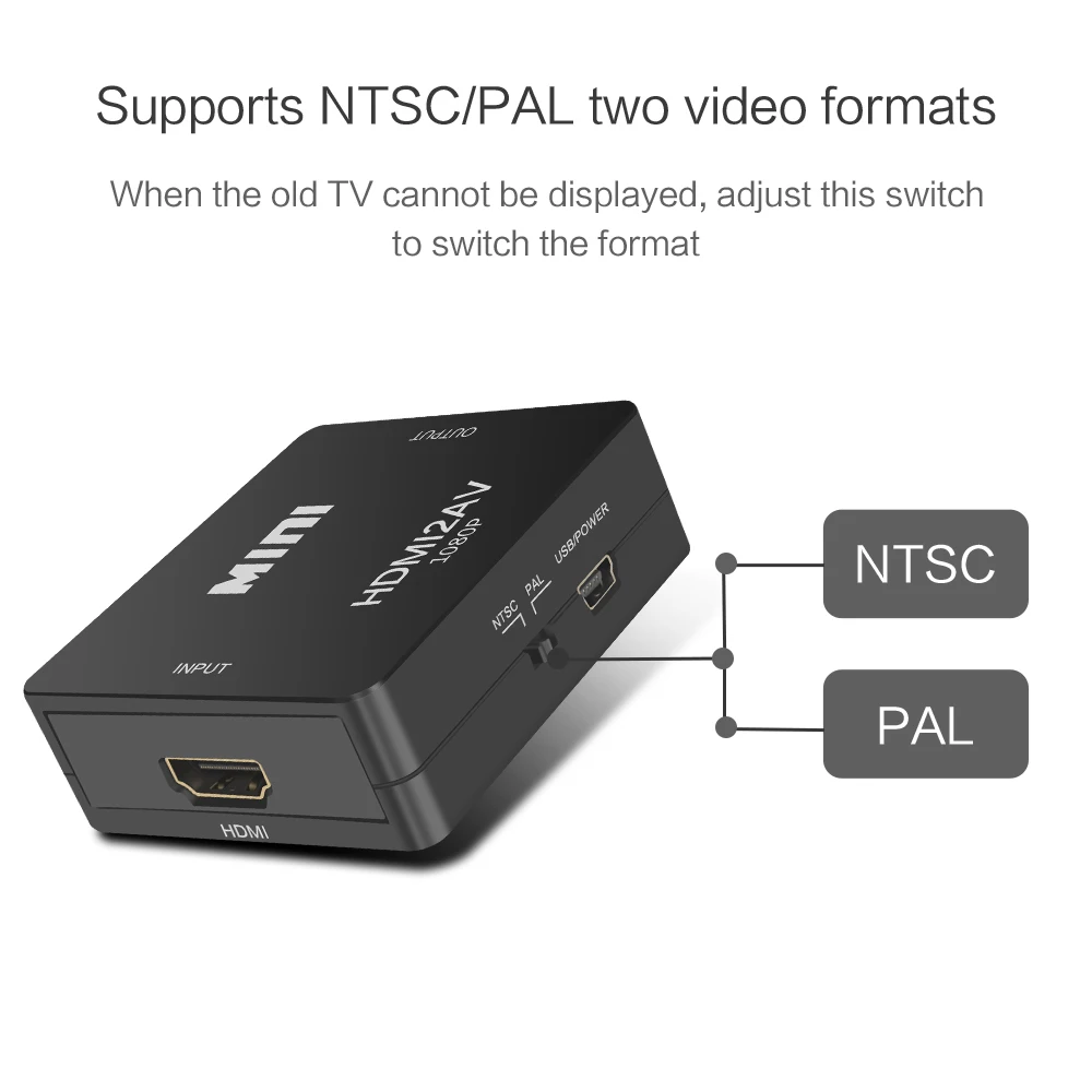 Композитный мини адаптер 1080P HDMI в RCA аудио видео AV CVBS для HDTV|mini digital video recorders|mini toymini