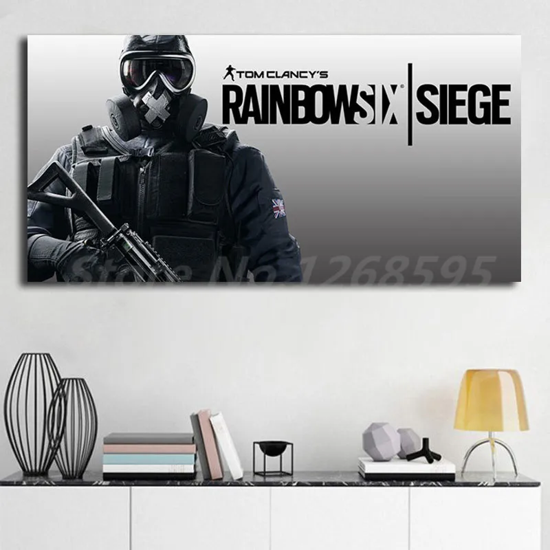 Тома Клэнси Радуга шесть осада обои из плотной ткани Плакаты принты Wall Art Холст