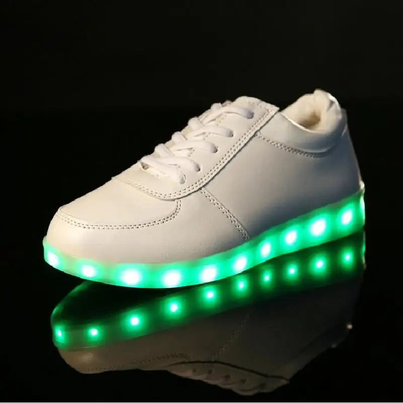 Led luminous Shoes For Boys girls Fashion Light Up Casual kids Outdoor new simulation sole Glowing children sneaker | Детская одежда и