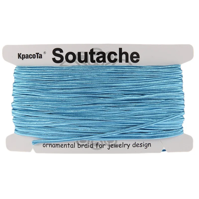 sea blue KPacTa несколько цветов 34 ярда(31 м) Китайский Soutach цвет этнические Змеиный живот шнур DIY ювелирные изделия плетеные аксессуары материал - Цвет: sea blue