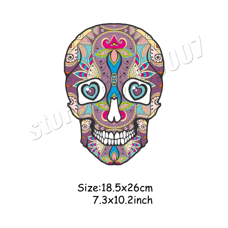 Теплопередача Parches череп железо на заплатках моющиеся А-уровень экологически