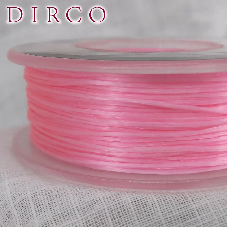 Плоский эластичный шнур с кристаллами 0 8 мм 500 м