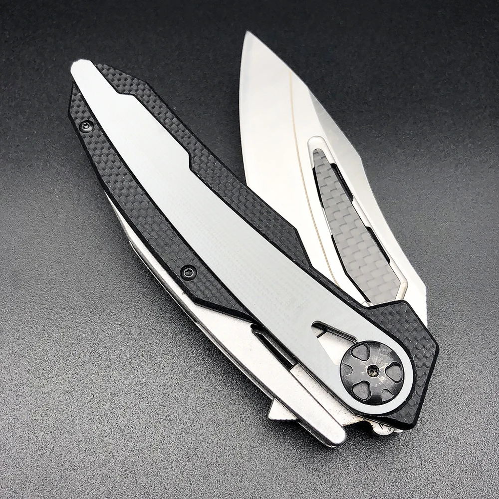 Карманный нож BJL ZT0999 D2 из стали и углеродного волокна с ЧПУ тактический складной