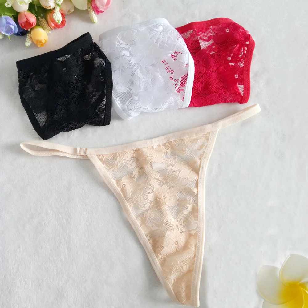 Кружева стринги леди ультра тонкий сексуальный Panites бесшовное белье хлопок Для
