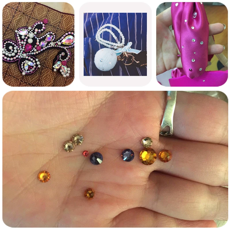 Смешанные размеры холодные цвета стеклянный материал высокое качество стразы