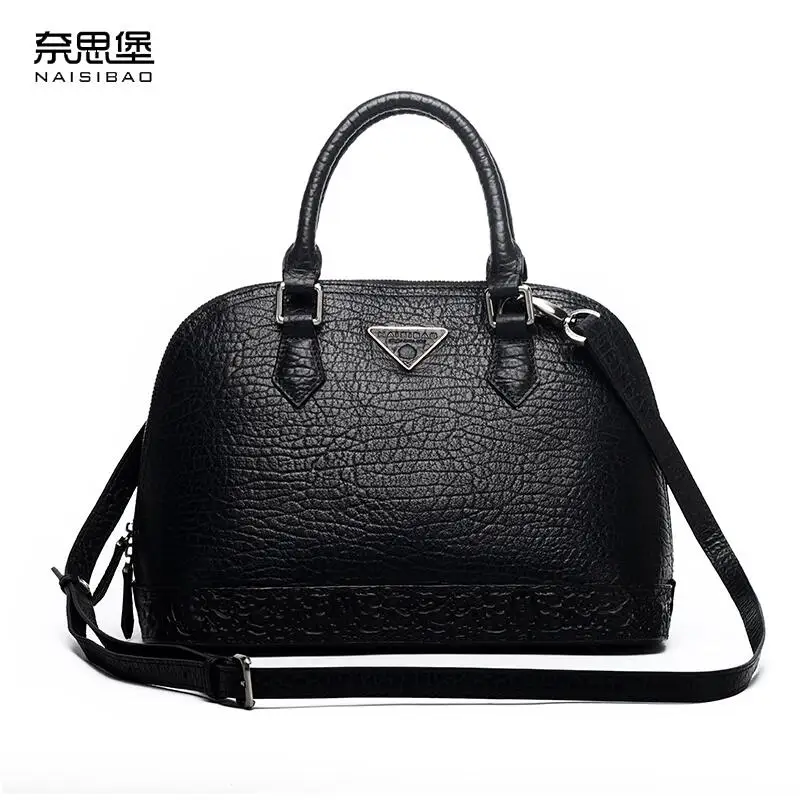 Женская кожаная сумка из кожи ПУ с ручками и плечевым ремнём|shell bag|leather hand bagsbrand women