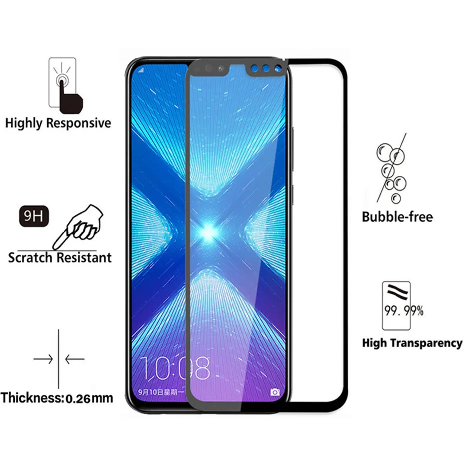 Для huawei honor 8x стекло Оригинальное полное покрытие Защита экрана для Honor 8X