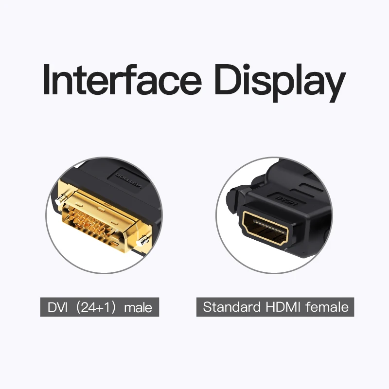 Vention DVI HDMI адаптер DVI в HDMI конвертер 24+ 1 мужчин и женщин 1080P HD ТВ разъем для ПК PS3 проектор ТВ коробка BLUE-RAY