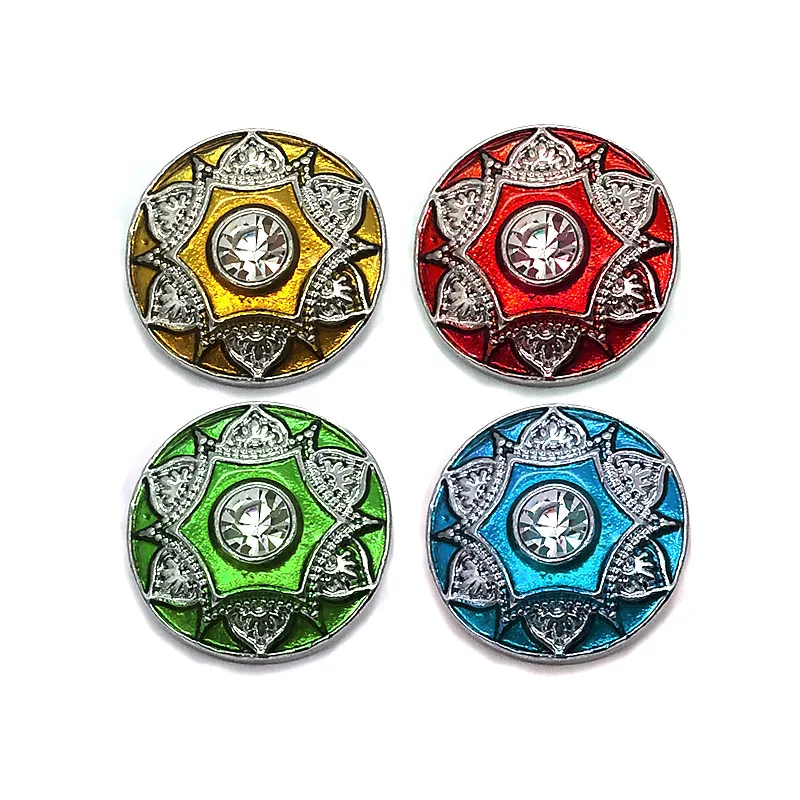 

Wholesale w339 3D 18mm 25mm rhinestone metal snap button for Bracelet Necklace Interchangeable Jewelry Women accessorie
