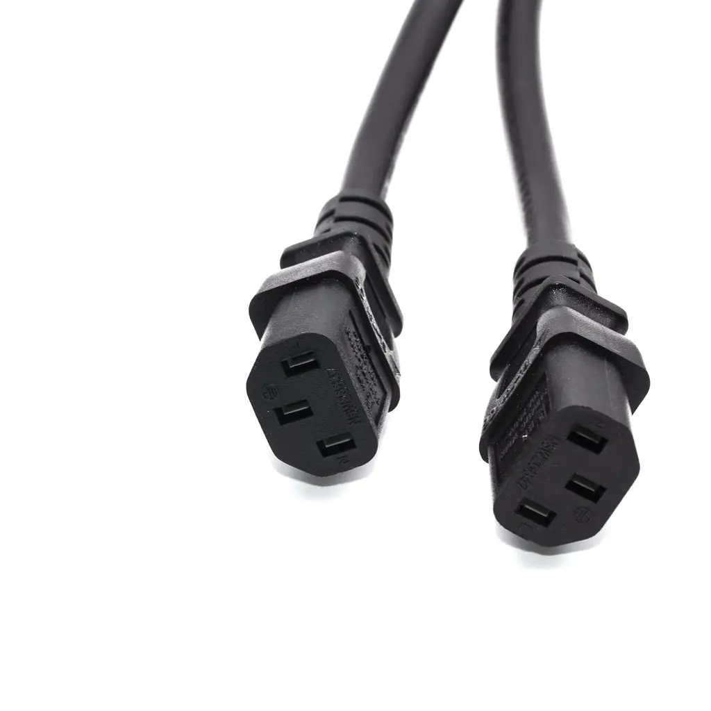 Штепсельная Вилка IEC 320 C14 гнездовой сплиттер типа Y 2XC13 кабель адаптера питания 2