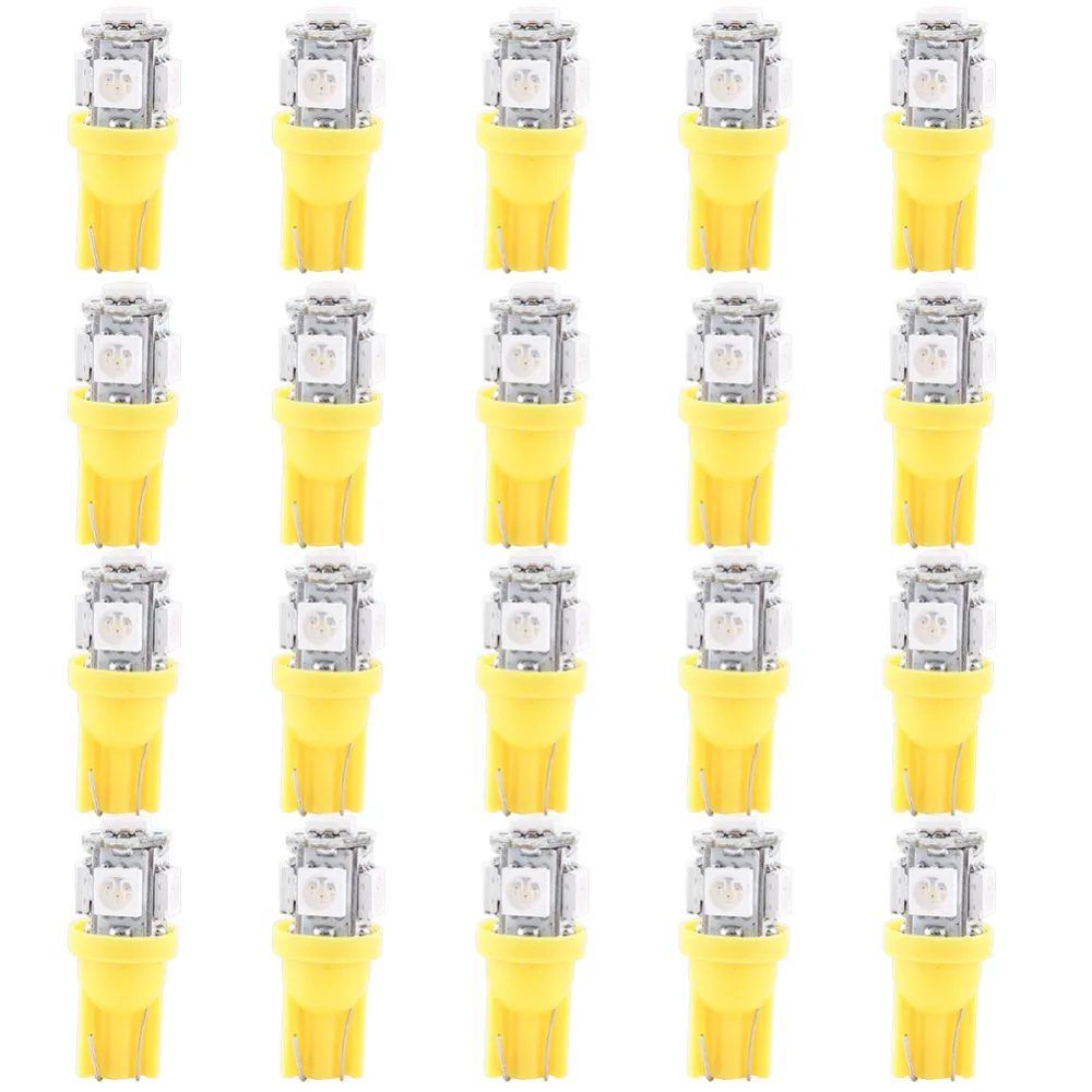 Оптовая продажа 20 шт. 12 В Авто T10 LED 2 5 Вт 5050 5SMD клиновидная дверь парковочная Лампа