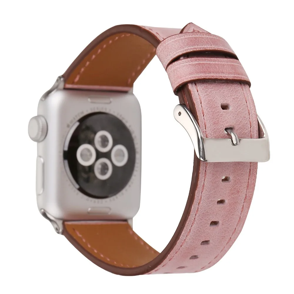 Ремешок из натуральной кожи для Apple Watch 40 мм 44 ремешок 38 42 серия 1 2 3 4 5 браслет