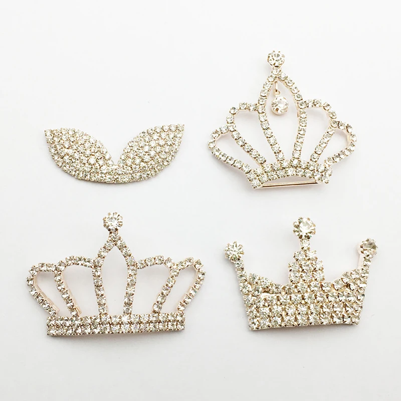 50pcs Strass Jewelry Charms Rhinestone Buckle Hair Accessories Princess Crown Crystal Wedding Brides Hairpin Invitation Decor | Дом и сад