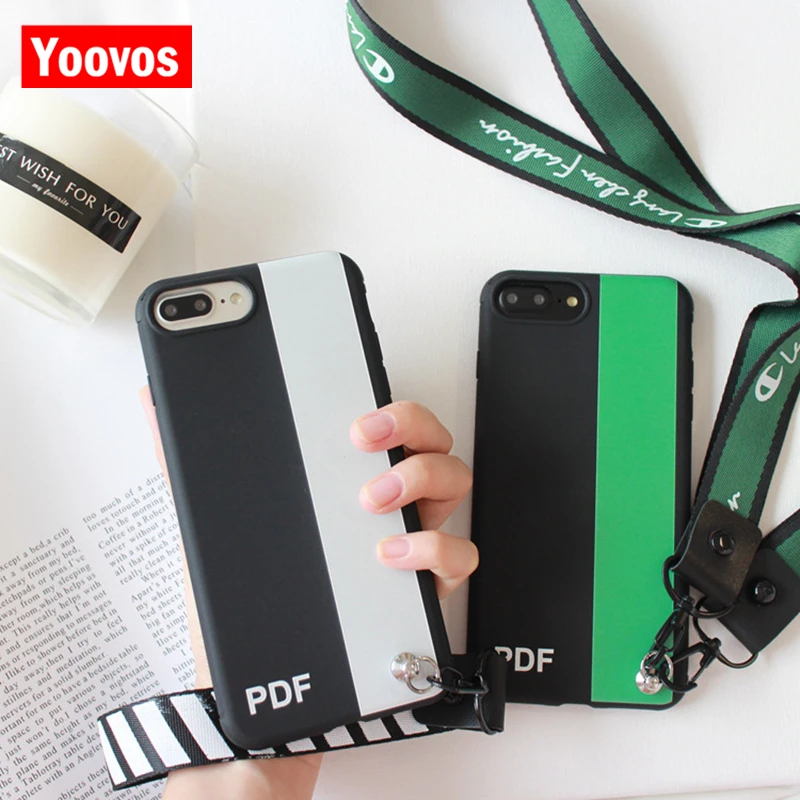 Yoovos новый простой белый и зеленый в полоску телефон чехлы для IPhone 7 6 8 чехол Iphone Plus