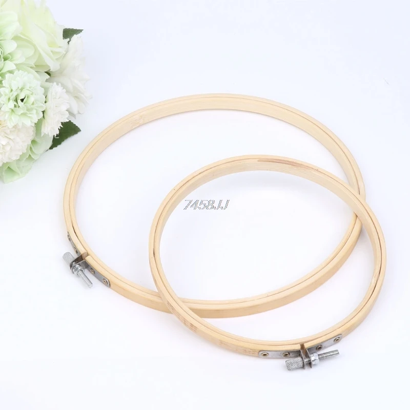 13/15/18/21/23/26/30/34cm Embroidery Hoops Frame Set Bamboo Wooden Hoop Rings for DIY Cross Stitch Needle Craft Tools | Дом и сад