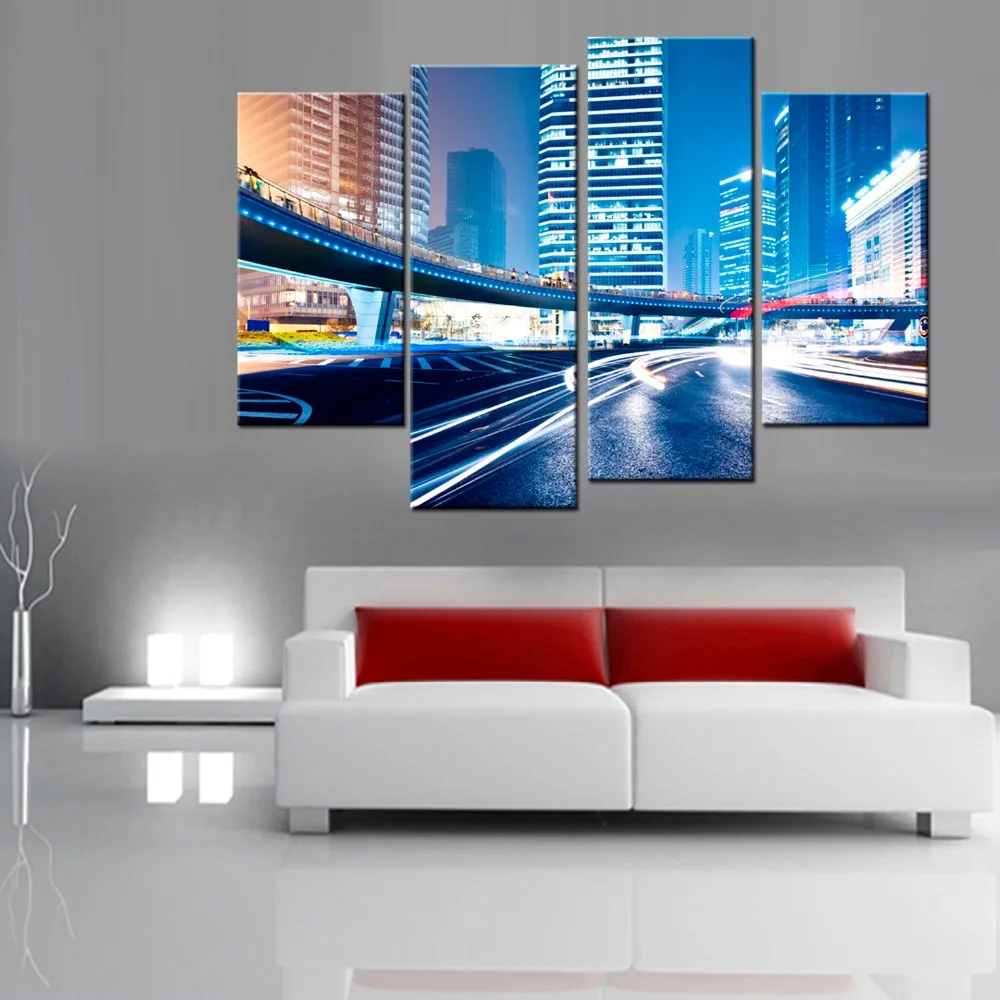 4 шт./компл. современные настенные художественные картины на холсте для гостиной