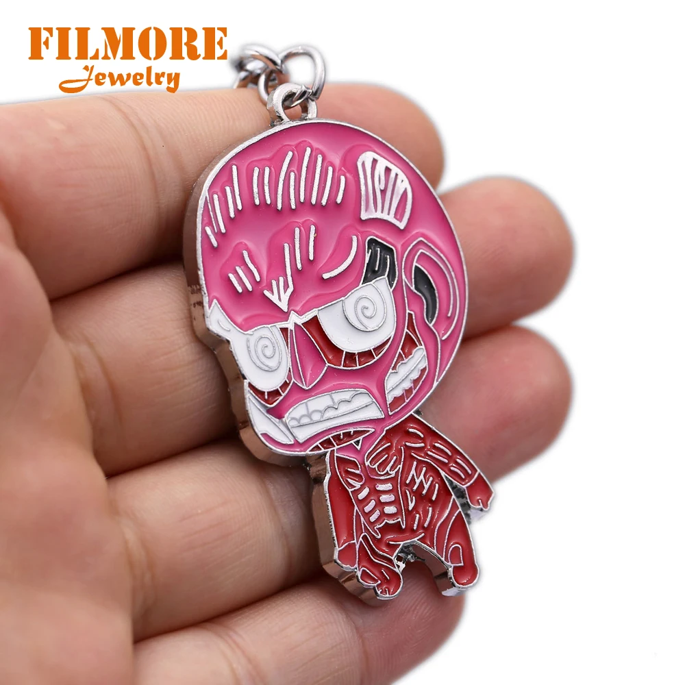 Filmore Japanese Cartoon Anime Animation Attack on Titan Keychain Armin Arlart Rivaille Ackerman Chatacters Trinkets Accessories | Украшения