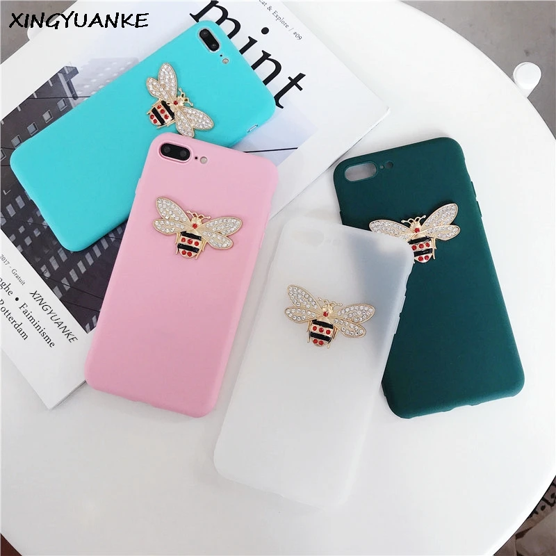 XINGYUANKE 3D мода Diamond мягкий чехол для Samsung Galaxy A6 случае Роскошные Би плюс силиконовый