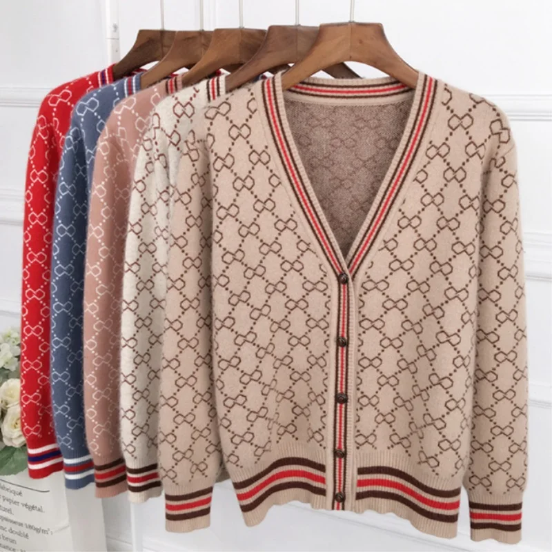 Autumn Women Casual Sweaters Sexy Ladies Loose Tops Jumpers Outwear Knitted Wear Coats Winter Jacket 2018 Korean Cardigans |