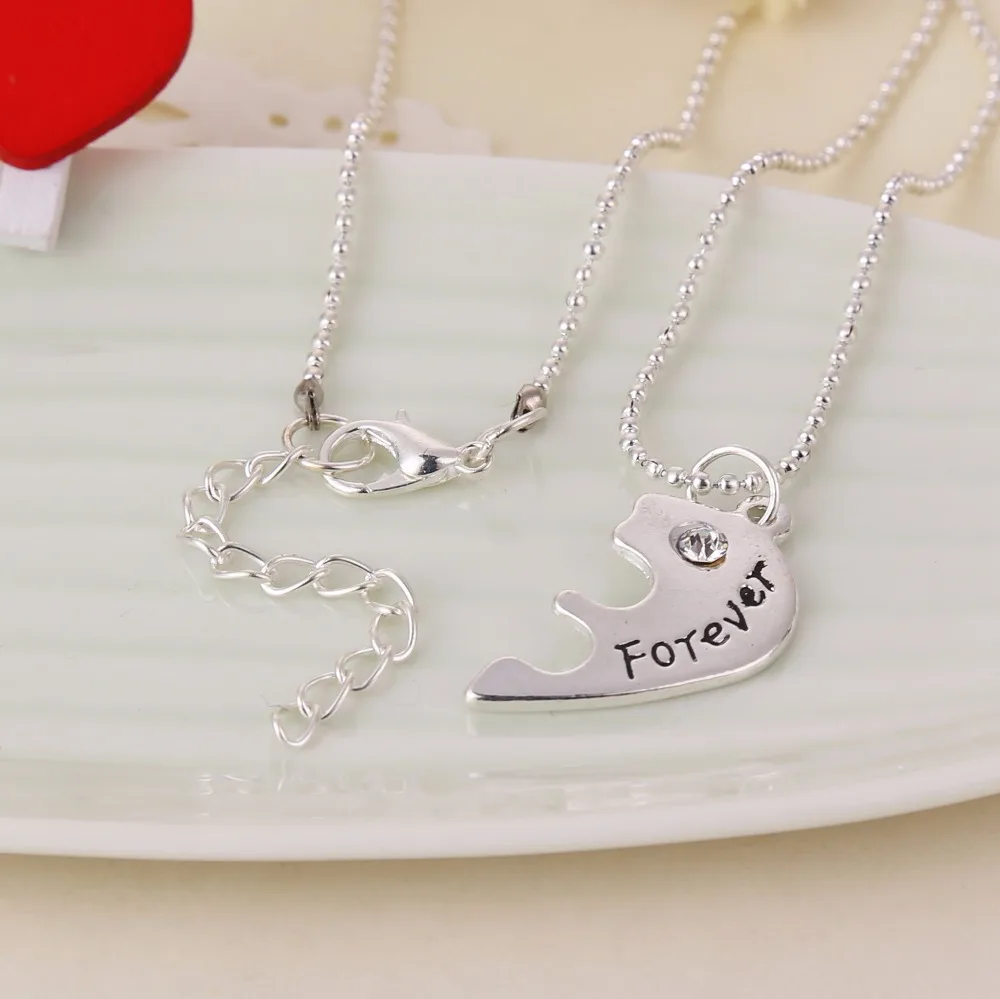 MINGQI 3 шт./компл. Best Friends Forever Three Hearts BFF ожерелье с разделенным сердцем креативная