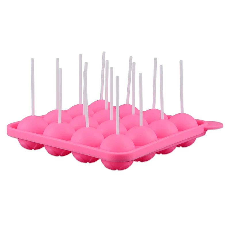 Силиконовая форма для леденцов с круглыми отверстиями 16 шт. все сладкого