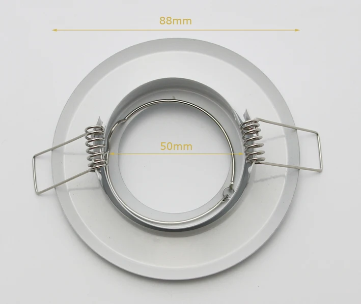 DIY KIT 4 шт оправа прямоугольной формы для GU10 MR16 GU5.3 опорная стойка металлический светодиодный прожектор держатель круглый dia50mm края для Светящиеся стаканы