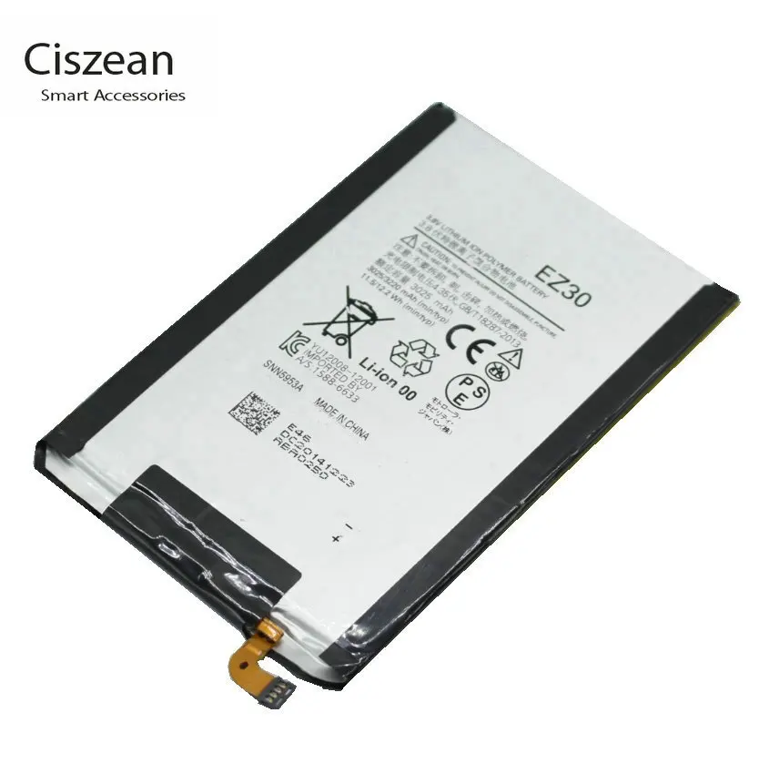 Ciszean 1x EZ30 3220mAh /12.2Wh Сменный аккумулятор для Motorola Nexus 6 Google XT1115 XT1110 xt1103 nexus6