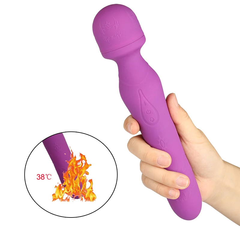 

Heating 10 Frequency Vibrating AV Wand Vibrator Nipple Clitoris Stimulation G-Spot Vagina Massager AV Vibrator Sex Toy for Women