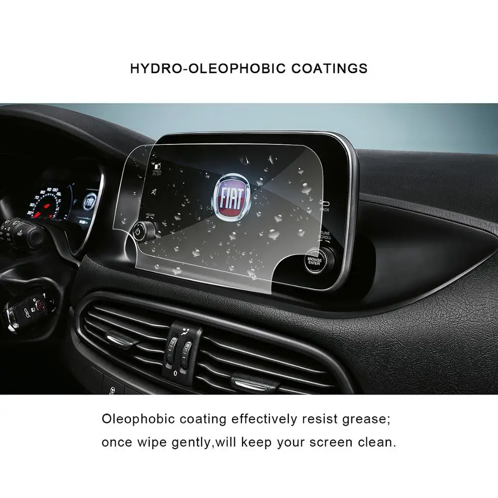 RUIYA PET защитная пленка для Fiat Tipo Uconnect 7,0 Автомобильная Мультимедийная система дисплей, невидимая прозрачная защита экрана