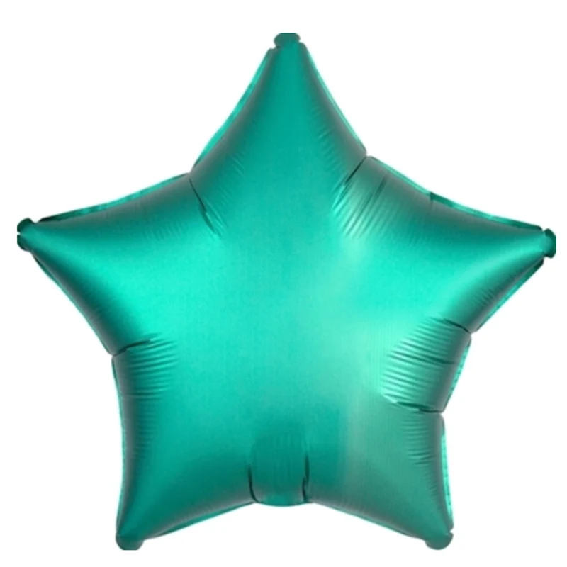 Star Green Новинка, 10 шт., 18 дюймов, хромированные, металлические, сердце, звезда, круглые, гелиевые, фольгированные шары, для детей, для первого дня рождения, вечеринки, свадебные украшения, воздушные шары - Цвет: Star Green