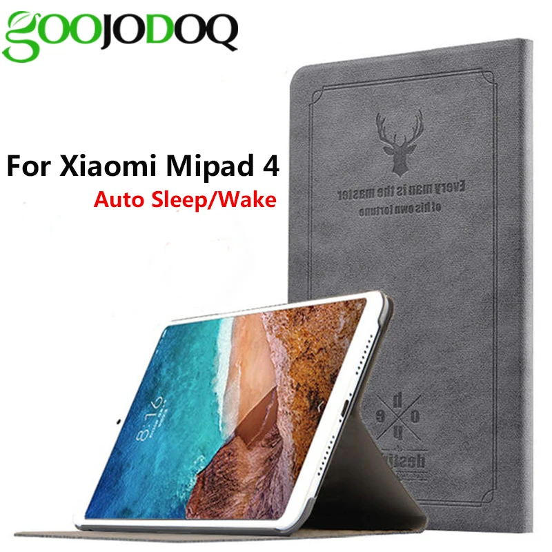 Чехол для Xiaomi MiPad 4 защитный смарт планшет Fundas с принтом оленя из искусственной