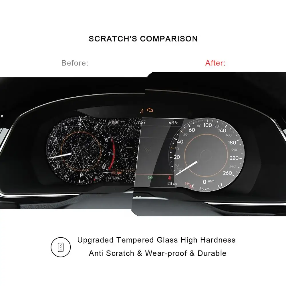 ruiya screen protector for passat b8 12 3 inch 2018 2019 2020 car lcd dashboard display screen auto interior protect accessories free global shipping