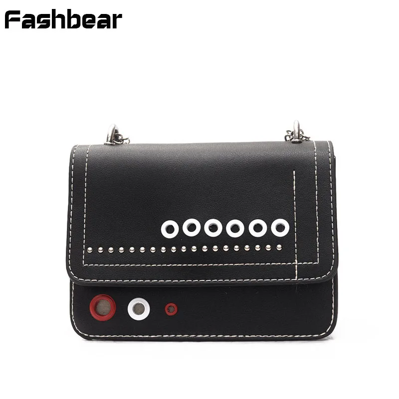 Курьерские сумки с заклепками Модные женские Clains Сумки Белый Кнопка Лето Crossbody