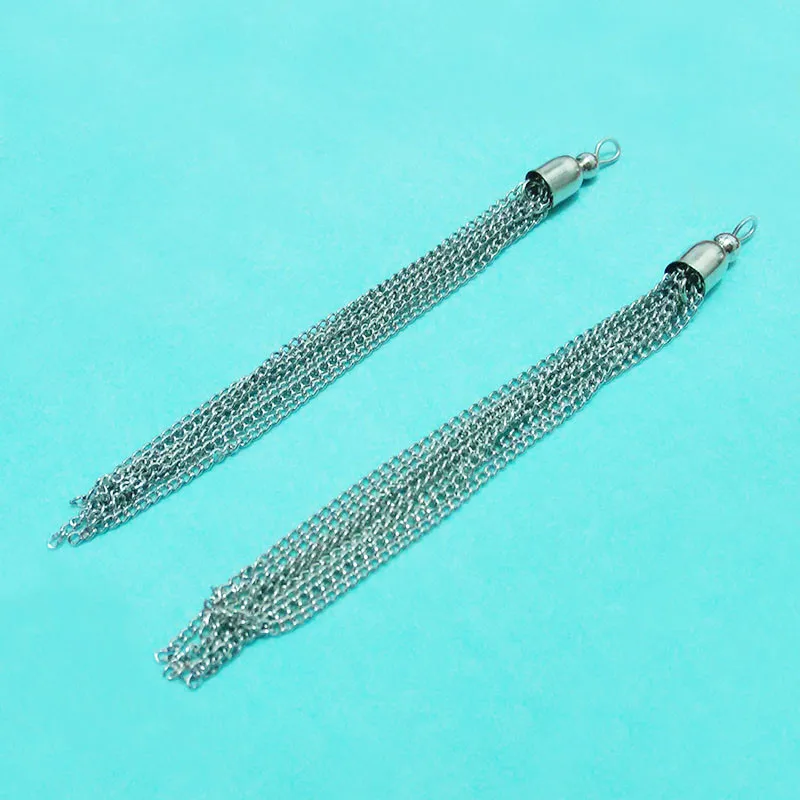 Компонент металлические цепи кисточкой Выводы Подвески кисточки серьги колье