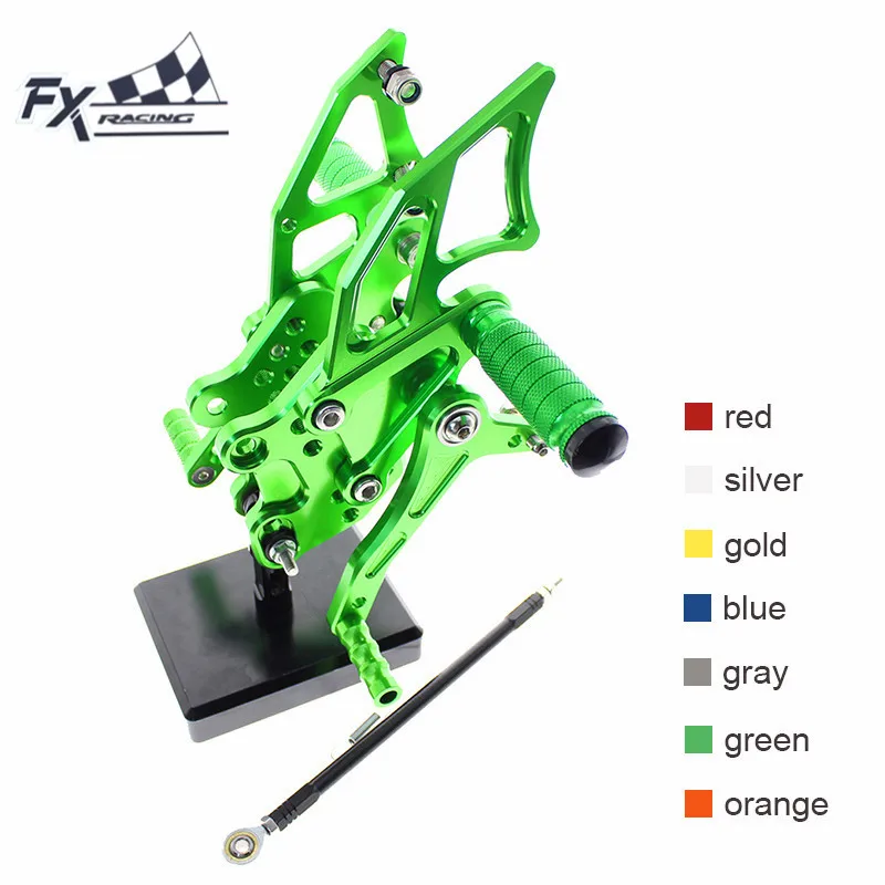 Rearset для Kawasaki Ninja 300 250 Ninja250 2013 2014 2015 2016 CNC алюминиевые мотоциклетные Подножки Набор