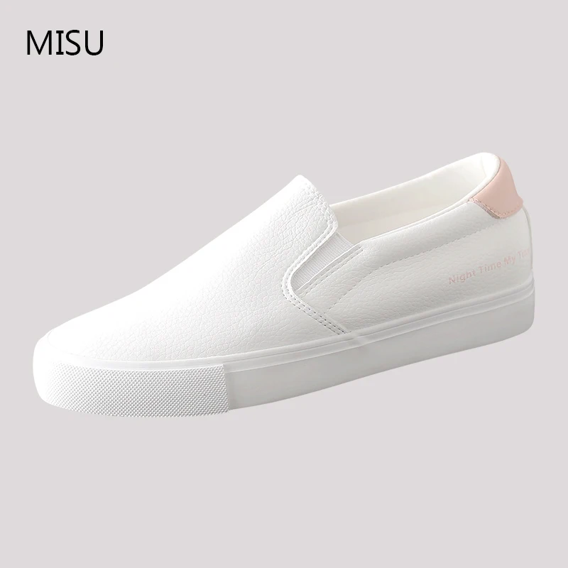 Для женщин s Мокасины кожаные белые Лето 2018 классическая женская обувь на плоской