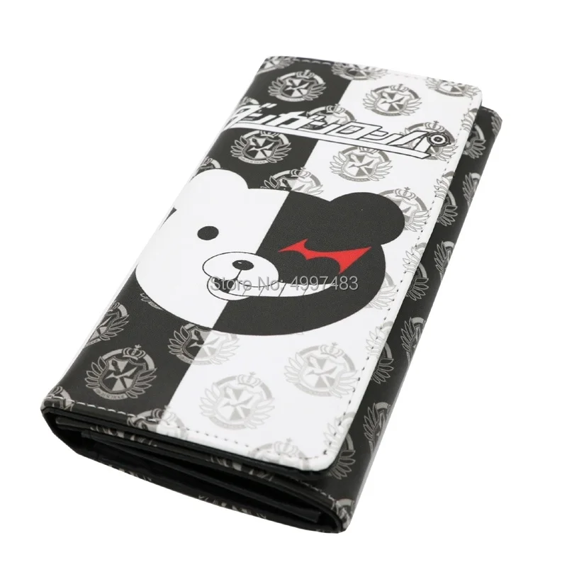 Danganronpa аниме Красочный Длинный кошелек Monokuma держатель для карт кошелек с кнопкой