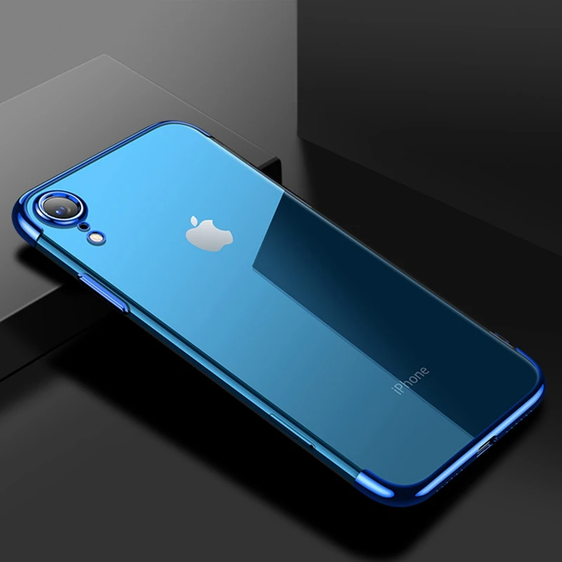 Plating Clear Transparent Case for Apple iphone XS MAX XR XSmax X 10 7 8 6 6S Plus SE 5 5S Shockproof Soft TPU Back Cover | Мобильные