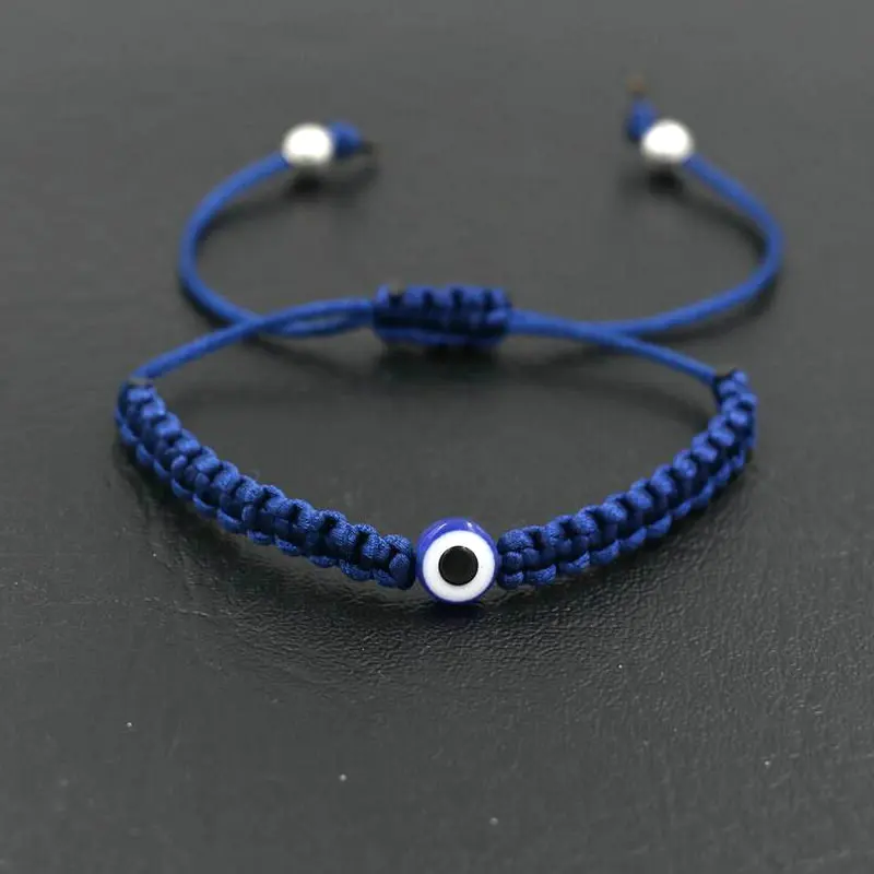eye blue rope Минимализм ручной работы счастливые кресты плетеный браслет для женщин Красная Нить веревочные шнуры браслеты для девочек мальчик влюбленных ювелирные изделия Pulseira - Окраска металла: eye blue rope