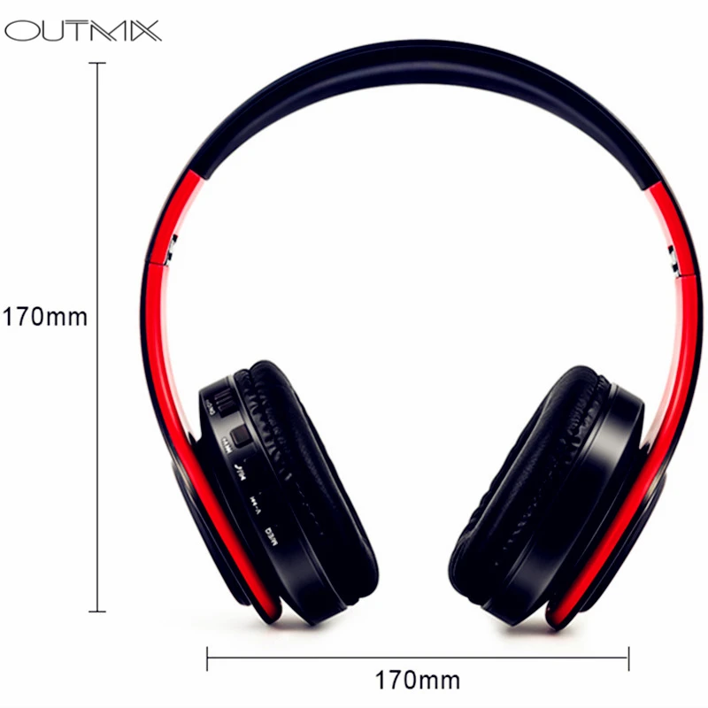 Беспроводные наушники OUTMIX Bluetooth гарнитура складные регулируемые с микрофоном