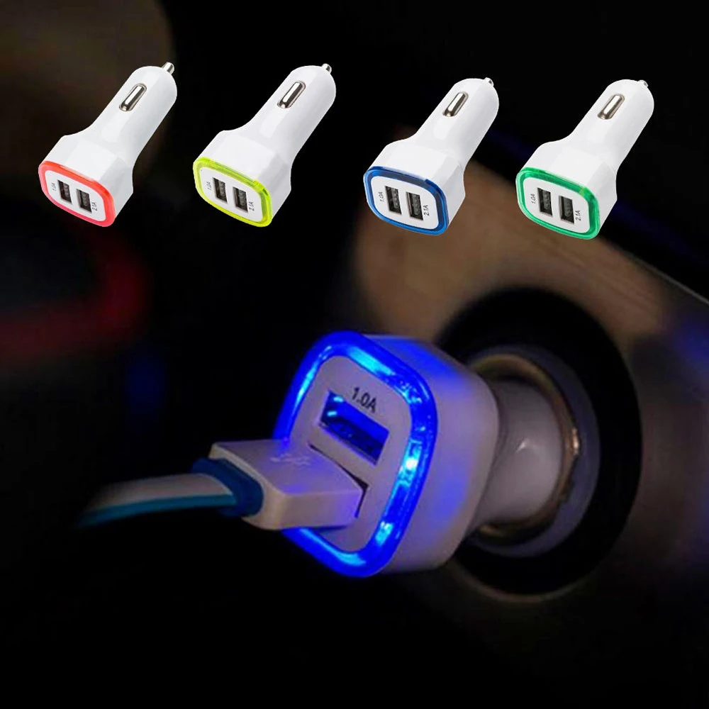 Универсальное автомобильное зарядное устройство светодиодный дисплей USB 2 0 1 А