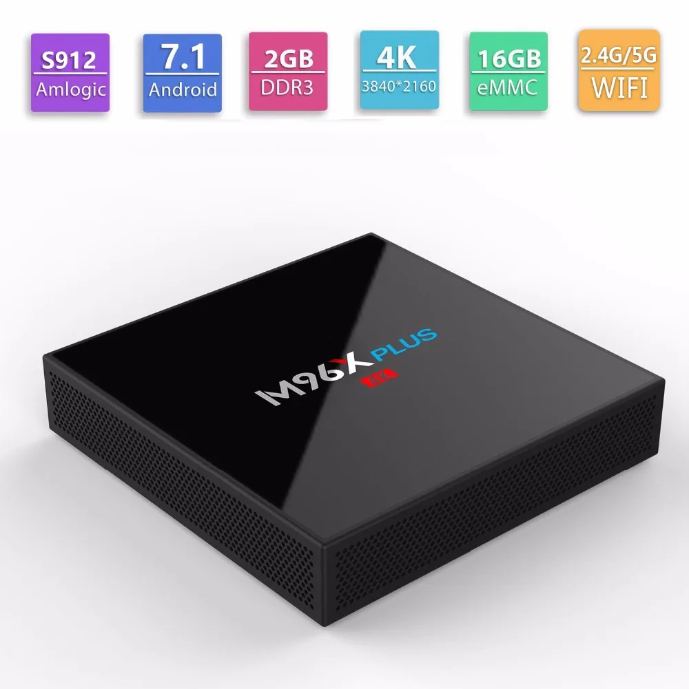 VHXSIN 50 шт./лот M96X Smart TV Box 2 Гб 16 Adroid 7 1 S912 Восьмиядерный медиаплеер | Электроника