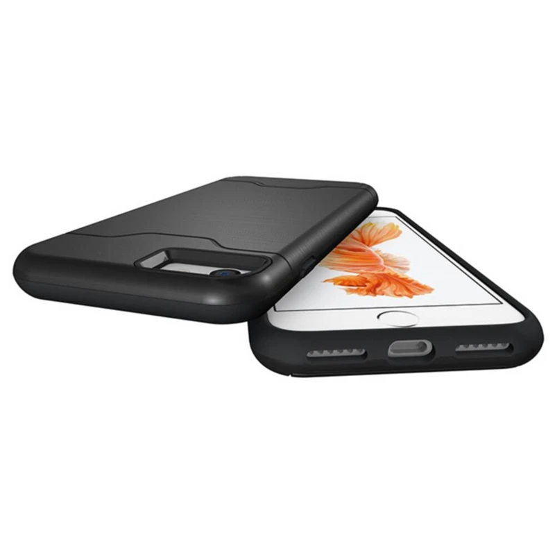 Чехол Кошелек для iPhone X XR Xs Max 8 7 6 6S Plus Гибридный двухслойный жесткий ударопрочный