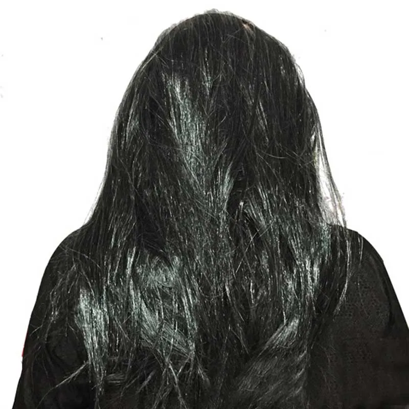 Анфас Маска из латекса головки блока цилиндров забавные Косплэй длинные волосы