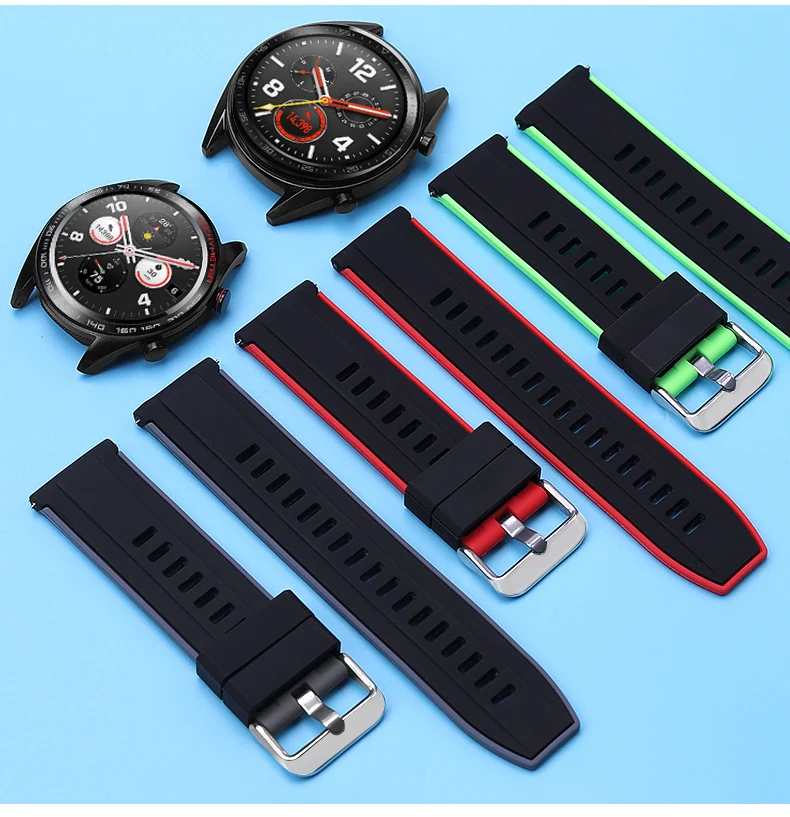 22 мм ремешок для часов huawei watch GT/GT2 samsung Gayle 46 спортивный ремешок для женщин и мужчин сменный Браслет умные часы аксессуары